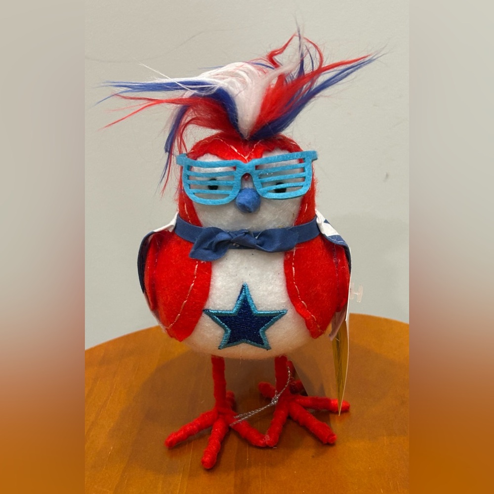 Sun Squad Hero Featherly Friends Bird Home Decor Collectable Fourth of July NWT